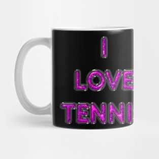 I Love Tennis - Pink Mug